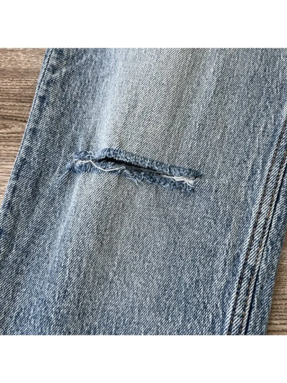 Rag Bone Wren High Rise Slim Straight Jeans Womens 28 Riley Distressed‎ Raw Hem